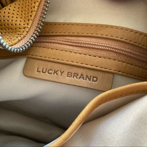 Lucky Brand | Ebon Vachetta Perforated Hobo Purse - Picture 7 of 16